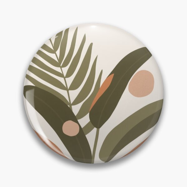 Item preview, Minimalist Tropical Palm Leaf Abstract Olive and Terracotta Art designed and sold by Zaramodo.