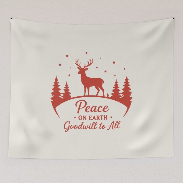 Item preview, Peace on Earth Goodwill to All – Festive Holiday Art designed and sold by Tklezardesigns.