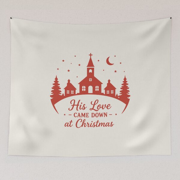 Item preview, His Love Came Down at Christmas – Festive Holiday Art designed and sold by Tklezardesigns.