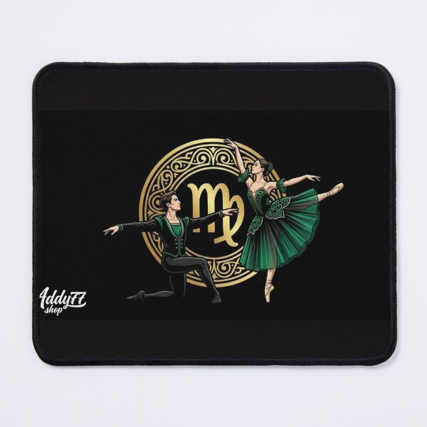 Item preview, Mystical Virgo Ballet – Emerald Green Dance Couple & Zodiac Sign designed and sold by Addy77shop.