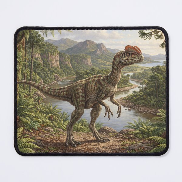 Item preview, Realistic Dilophosaurus Paleoart, Jurassic Dinosaur Illustration III designed and sold by Yaremchuk.