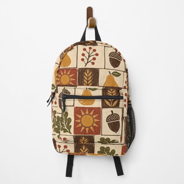 Item preview, Harvest Blocks – Folk Art Autumn Linocut Pattern designed and sold by astersgraphics.