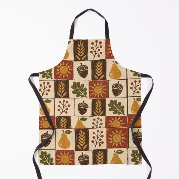 Item preview, Harvest Blocks – Folk Art Autumn Linocut Pattern designed and sold by astersgraphics.