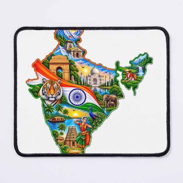 Item preview, India Map Pride – Indian Culture, Nature & Heritage designed and sold by Public Nature View Places.