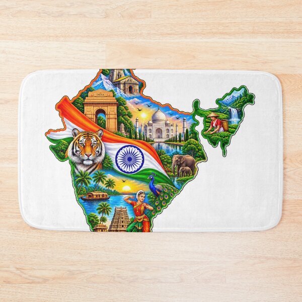 Item preview, India Map Pride – Indian Culture, Nature & Heritage designed and sold by Public Nature View Places.