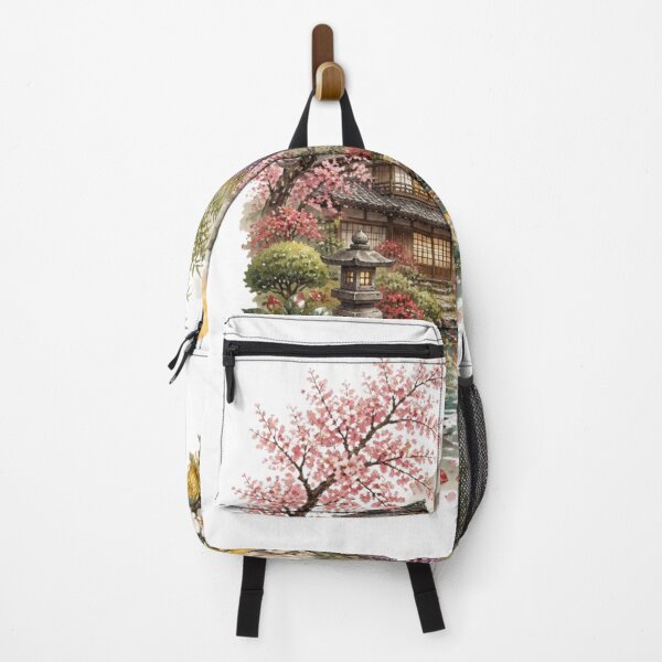 Item preview, Japanese Garden House Cherry Blossom Botanical Design designed and sold by VaneDesings.