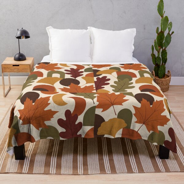 Item preview, Falling Forms – Modern Abstract Autumn Leaf Pattern designed and sold by astersgraphics.