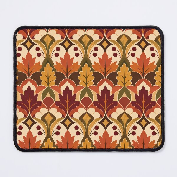 Item preview, Autumn Mosaic – Retro Botanical Geometric Fall Pattern designed and sold by astersgraphics.