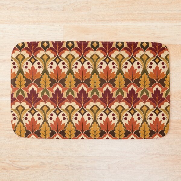Item preview, Autumn Mosaic – Retro Botanical Geometric Fall Pattern designed and sold by astersgraphics.