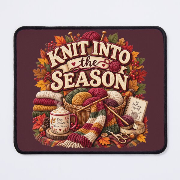 Item preview, Knit Into the Season – Cozy Autumn Knitting Design designed and sold by astersgraphics.