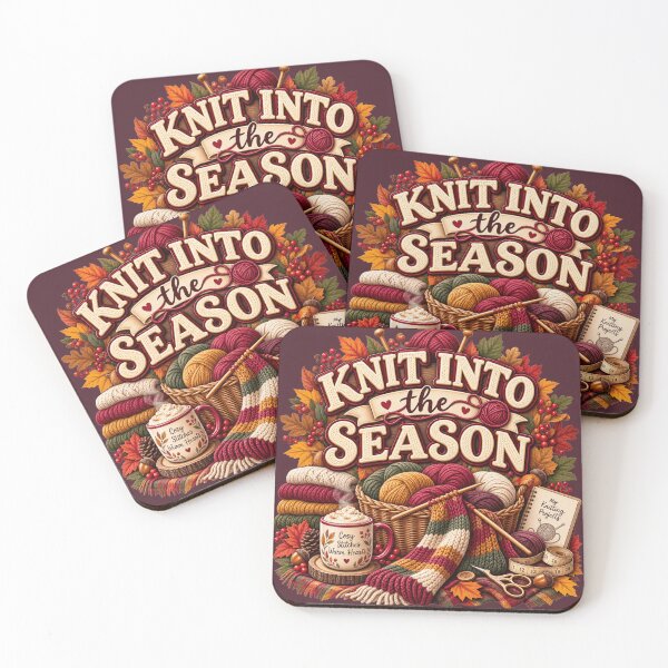 Item preview, Knit Into the Season – Cozy Autumn Knitting Design designed and sold by astersgraphics.