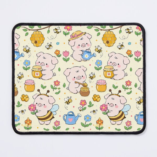 Item preview, Piggy Honey Bee Garden Pattern designed and sold by Soft Berry Studio.