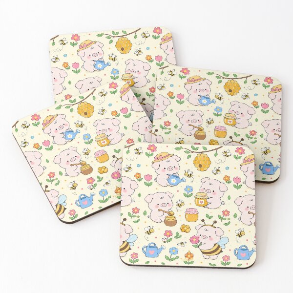 Item preview, Piggy Honey Bee Garden Pattern designed and sold by Soft Berry Studio.