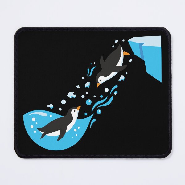 Item preview, Playful Penguins Diving Ice Water Vector Illustration designed and sold by ZUMERI.