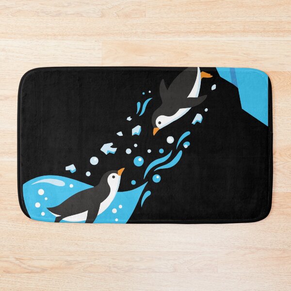 Item preview, Playful Penguins Diving Ice Water Vector Illustration designed and sold by ZUMERI.