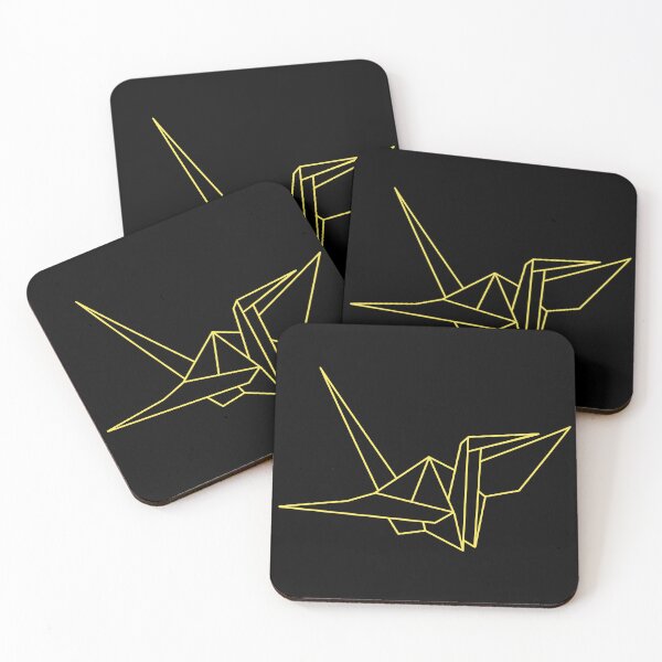 Item preview, Yellow Origami Crane Line Drawing designed and sold by SarahJisri.