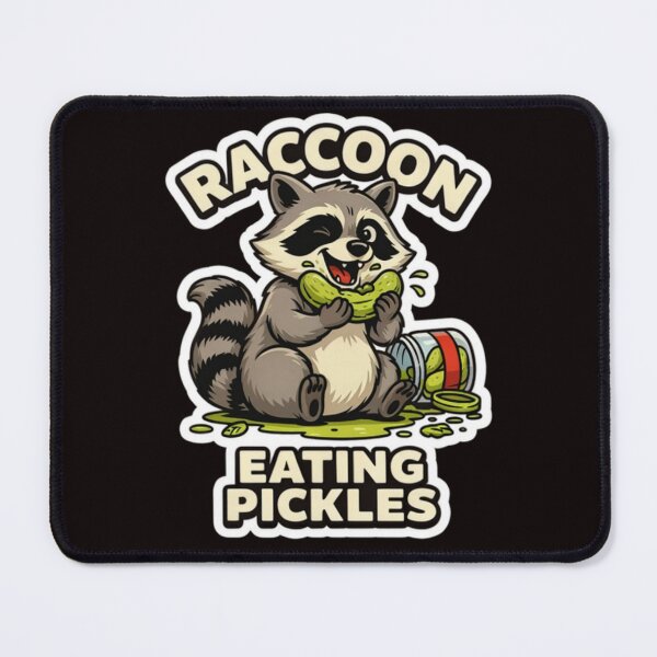 Item preview, Raccoon Eating Pickles Funny Cute Meme Mascot designed and sold by Malaryk.
