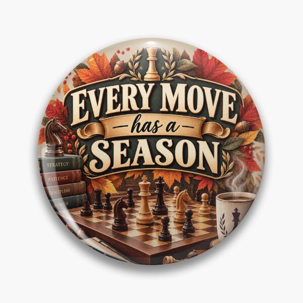 Item preview, Every Move Has a Season – Autumn Chess Strategy Design designed and sold by astersgraphics.