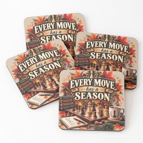 Item preview, Every Move Has a Season – Autumn Chess Strategy Design designed and sold by astersgraphics.