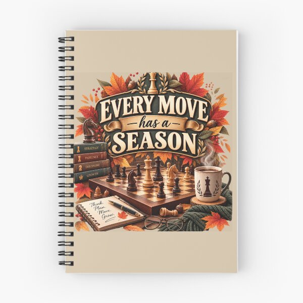 Item preview, Every Move Has a Season – Autumn Chess Strategy Design designed and sold by astersgraphics.