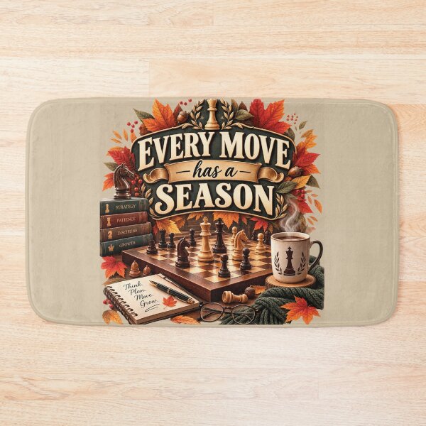Item preview, Every Move Has a Season – Autumn Chess Strategy Design designed and sold by astersgraphics.