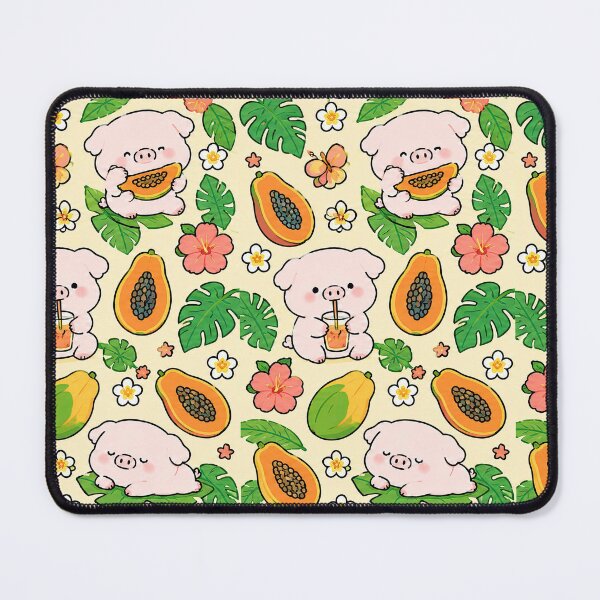 Item preview, Piggy Papaya Tropical Pattern designed and sold by Soft Berry Studio.