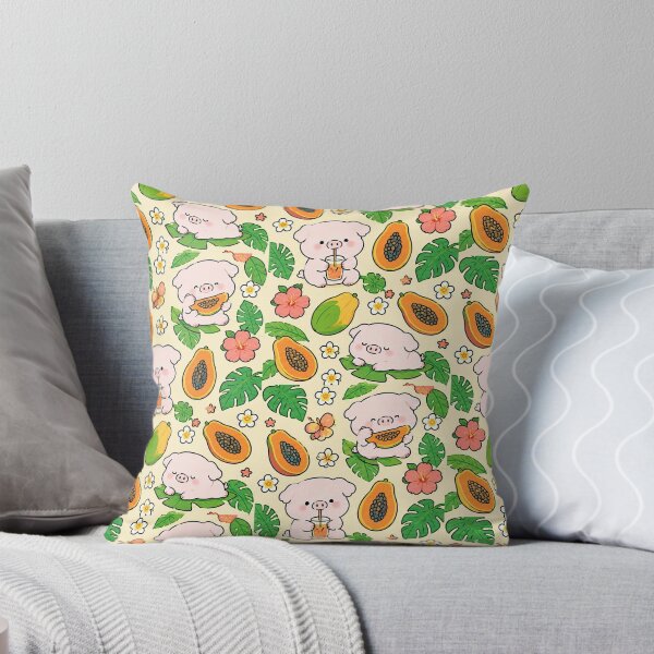 Item preview, Piggy Papaya Tropical Pattern designed and sold by Soft Berry Studio.
