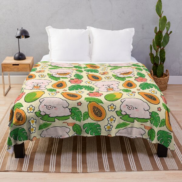 Item preview, Piggy Papaya Tropical Pattern designed and sold by Soft Berry Studio.