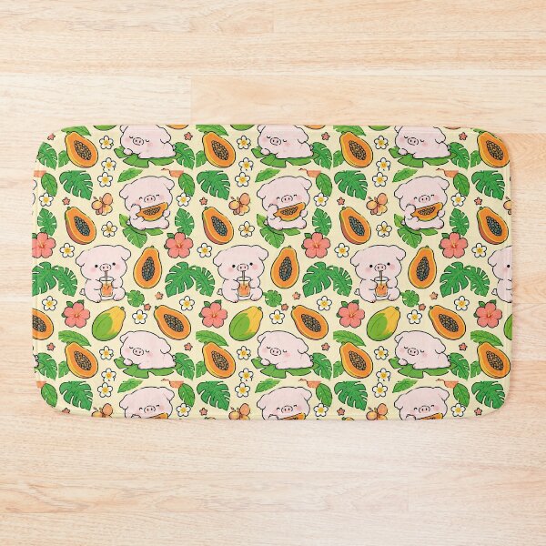 Item preview, Piggy Papaya Tropical Pattern designed and sold by Soft Berry Studio.
