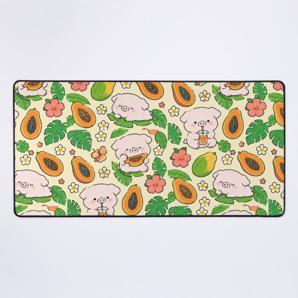 Item preview, Piggy Papaya Tropical Pattern designed and sold by Soft Berry Studio.