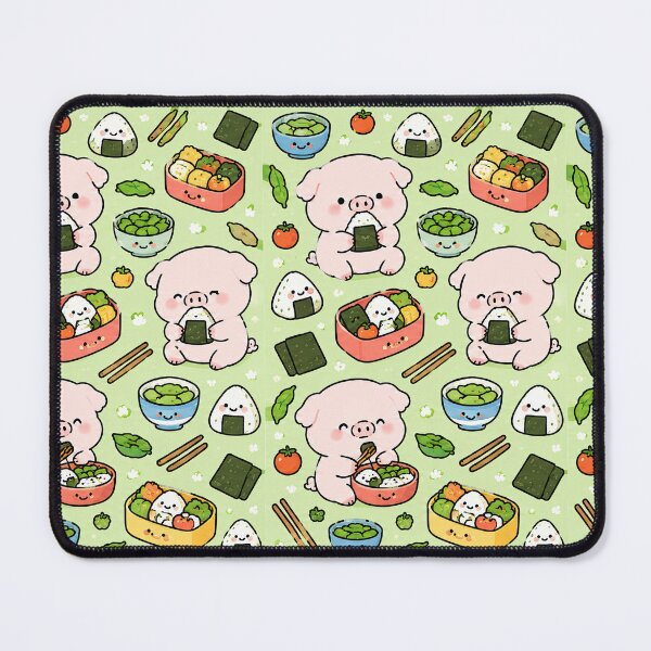 Item preview, Piggy Onigiri Lunch Pattern designed and sold by Soft Berry Studio.