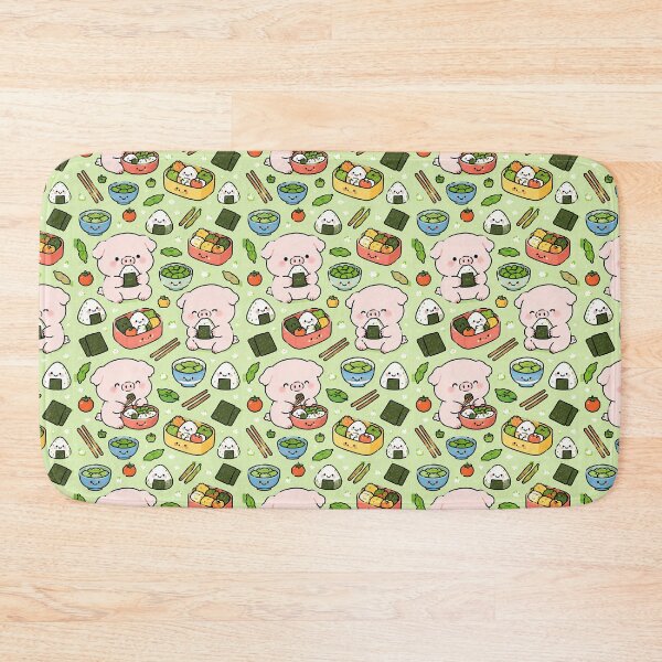 Item preview, Piggy Onigiri Lunch Pattern designed and sold by Soft Berry Studio.