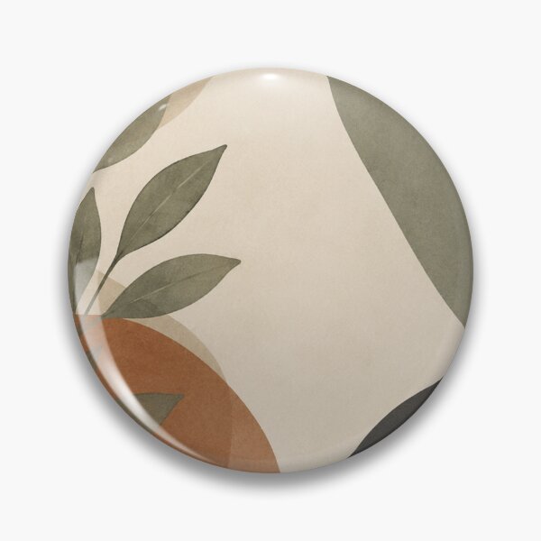 Item preview, Minimalist Botanical Foliage Abstract Shapes Terracotta Olive and Charcoal designed and sold by Zaramodo.