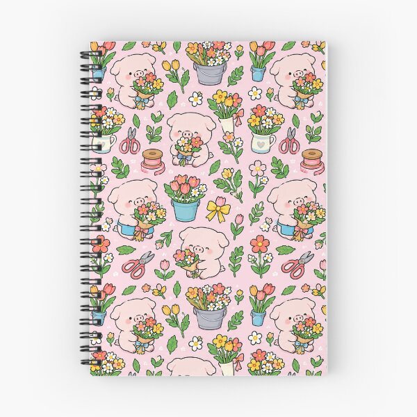 Item preview, Piggy Little Florist Pattern designed and sold by Soft Berry Studio.