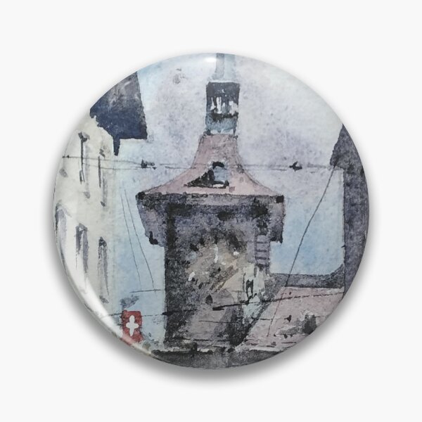 Item preview, Bern Zytglogge Clock Tower Original Watercolor designed and sold by SlavaArt.