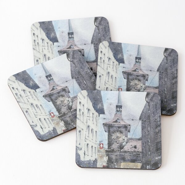 Item preview, Bern Zytglogge Clock Tower Original Watercolor designed and sold by SlavaArt.