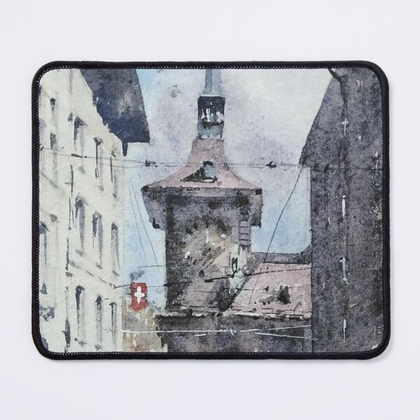 Item preview, Bern Zytglogge Clock Tower Original Watercolor designed and sold by SlavaArt.