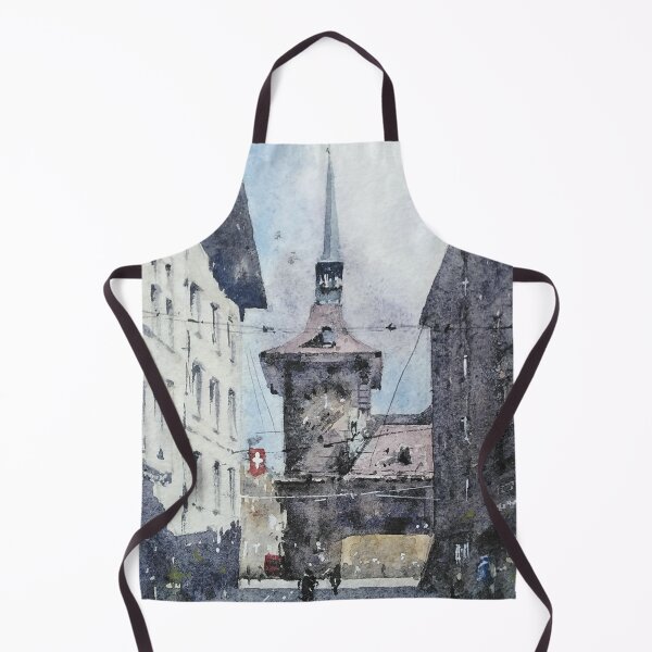 Item preview, Bern Zytglogge Clock Tower Original Watercolor designed and sold by SlavaArt.
