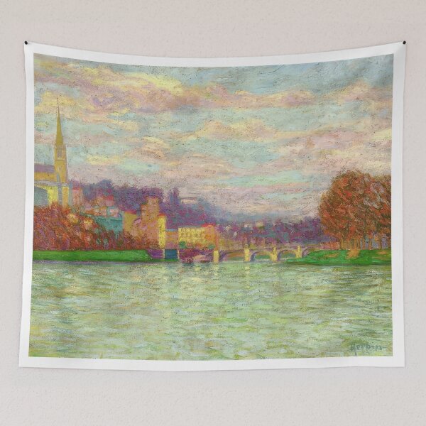 Item preview, Auguste Herbin - After the rain at la Roche Guyon - Impressionism By Auguste Herbin designed and sold by LILLIANSTRANGEy.