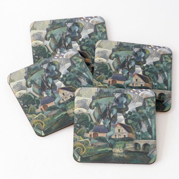 Item preview, Auguste Herbin - Bridge over the Oise to Vadencourt - Cubism By Auguste Herbin designed and sold by LILLIANSTRANGEy.