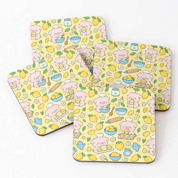 Item preview, Piggy Lemon Cookie Pattern designed and sold by Soft Berry Studio.