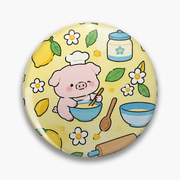 Item preview, Piggy Lemon Cookie Pattern designed and sold by Soft Berry Studio.