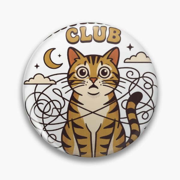 Item preview, Local Overthinkers Club Retro Groovy Cat designed and sold by SnazzifyDigital.