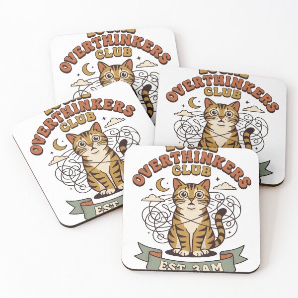 Item preview, Local Overthinkers Club Retro Groovy Cat designed and sold by SnazzifyDigital.