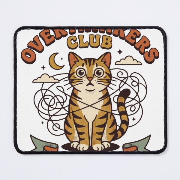 Item preview, Local Overthinkers Club Retro Groovy Cat designed and sold by SnazzifyDigital.