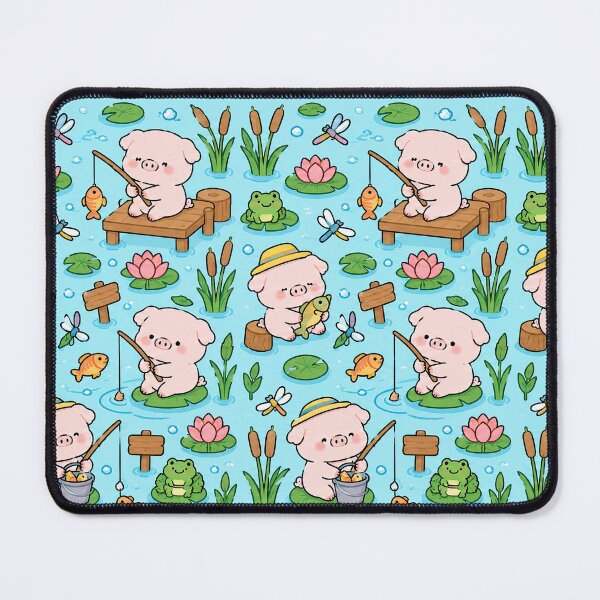 Item preview, Piggy Fishing Pond Pattern designed and sold by Soft Berry Studio.
