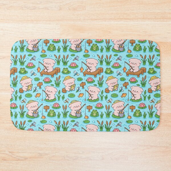 Item preview, Piggy Fishing Pond Pattern designed and sold by Soft Berry Studio.