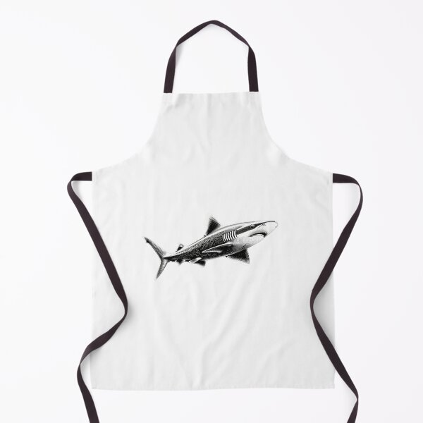 Item preview, Detailed illustration of a great shark swimming in the ocean showing its features designed and sold by ArtEventET.