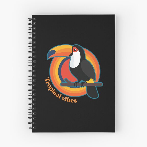Item preview, Perched Toucan Tropical Vibes Vector Typography Badge designed and sold by ZUMERI.