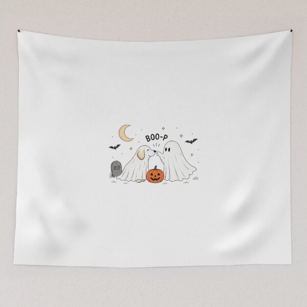 Item preview, Retro Boo Boo-p Dog Ghost Funny Halloween Dog Lovers Dog designed and sold by KodiakMillyy.